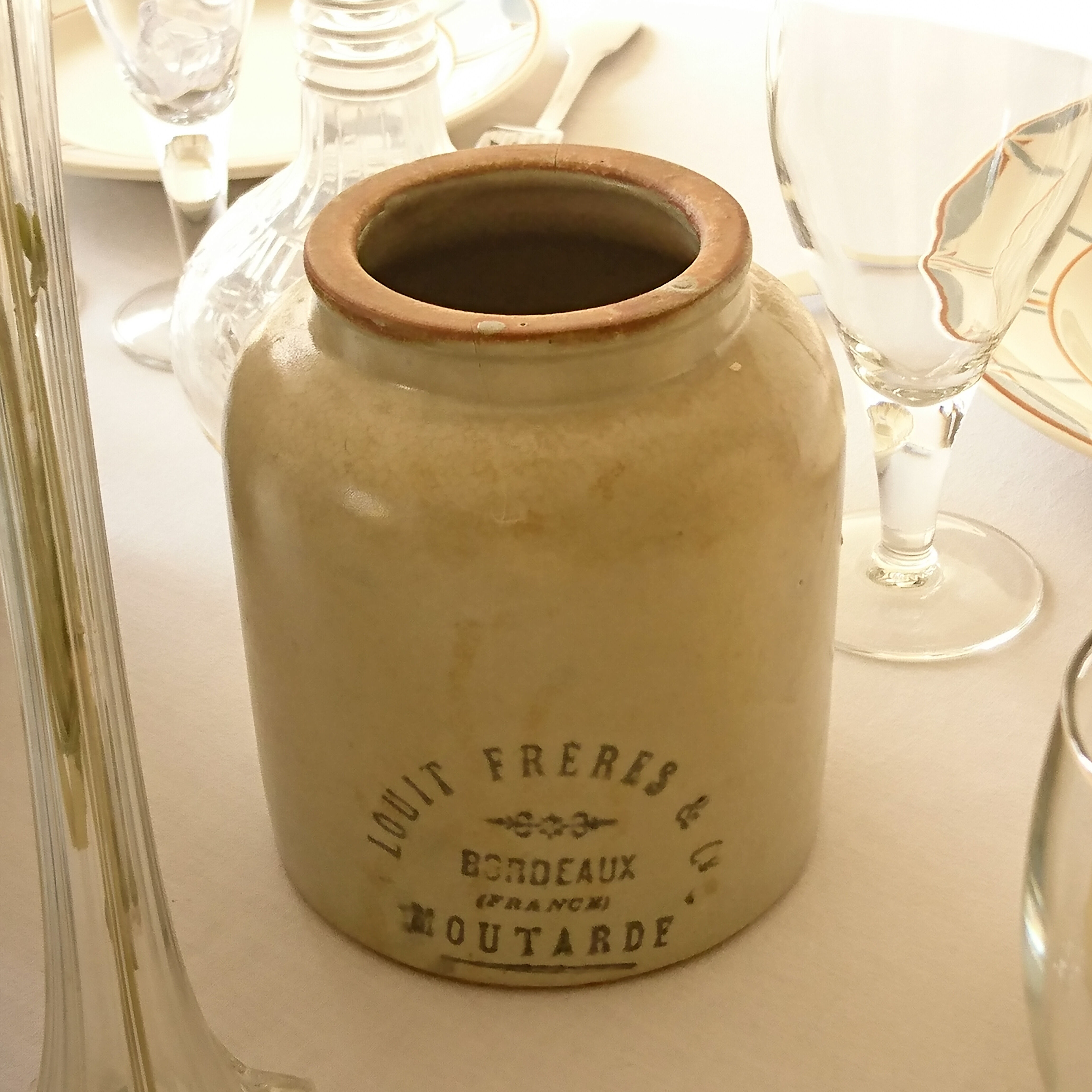 Pot à moutarde en grès Louit Frères & Cie, Bordeaux