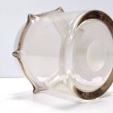 Amber Murano Glass Vase with Bugne Ascribable to Ercole Barovier, Italy