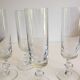 Set 5 bubbling glass champagne flutes in Biot style