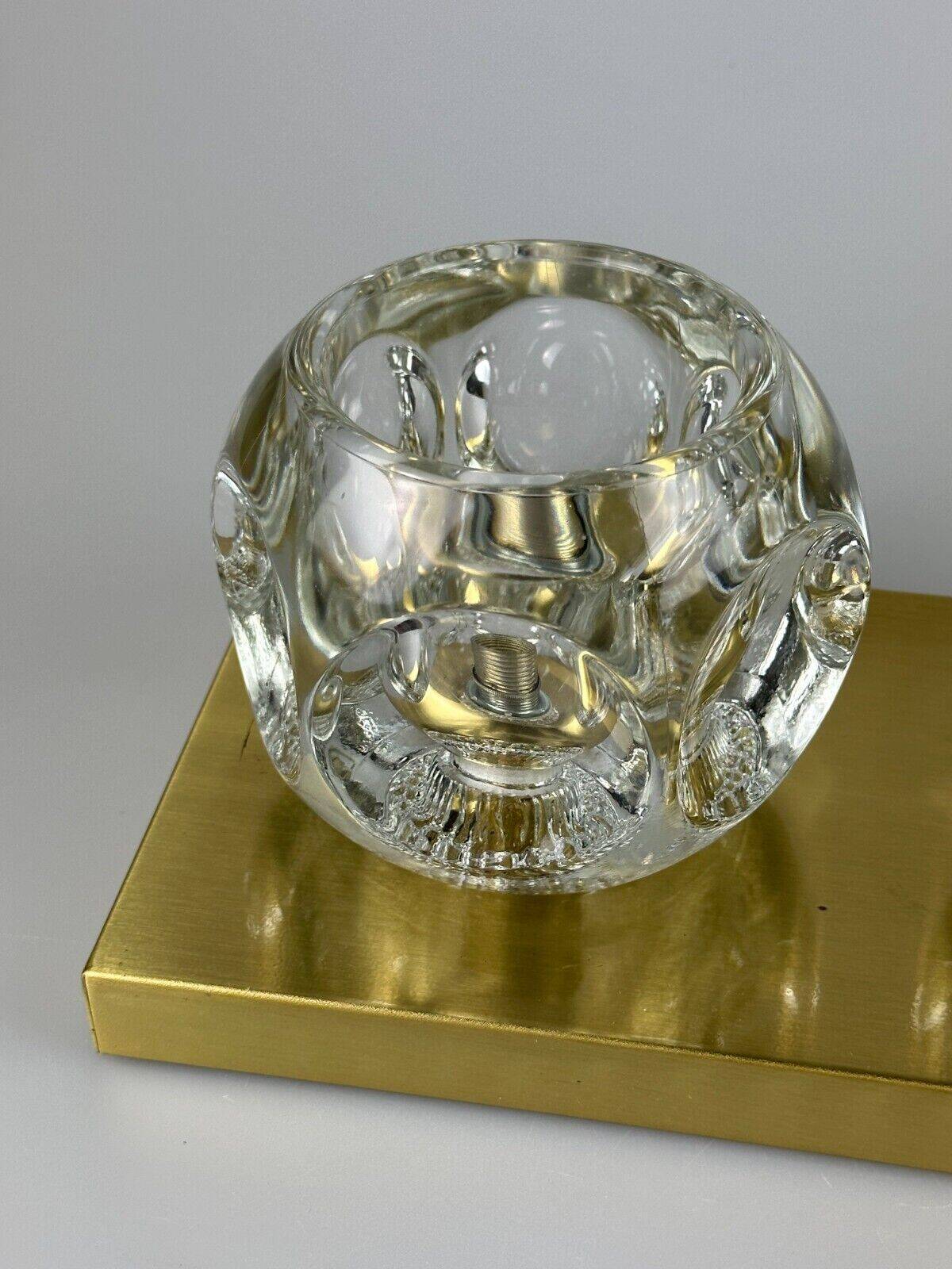 60s 70s peill & putzler cube wall lamp wall sconce ice glass space design