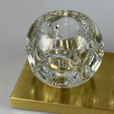 60s 70s peill & putzler cube wall lamp wall sconce ice glass space design