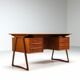 Svend Age Madsen freestanding desk in teak H.P. Hansen Denmark 1960