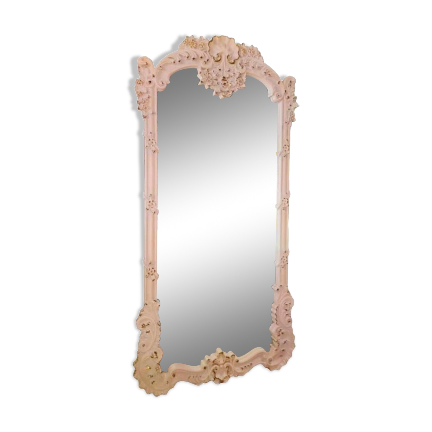 Grand miroir beige