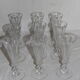 Baccarat 9 flutes a champagne en cristal XIXeme modele d'harcourt
