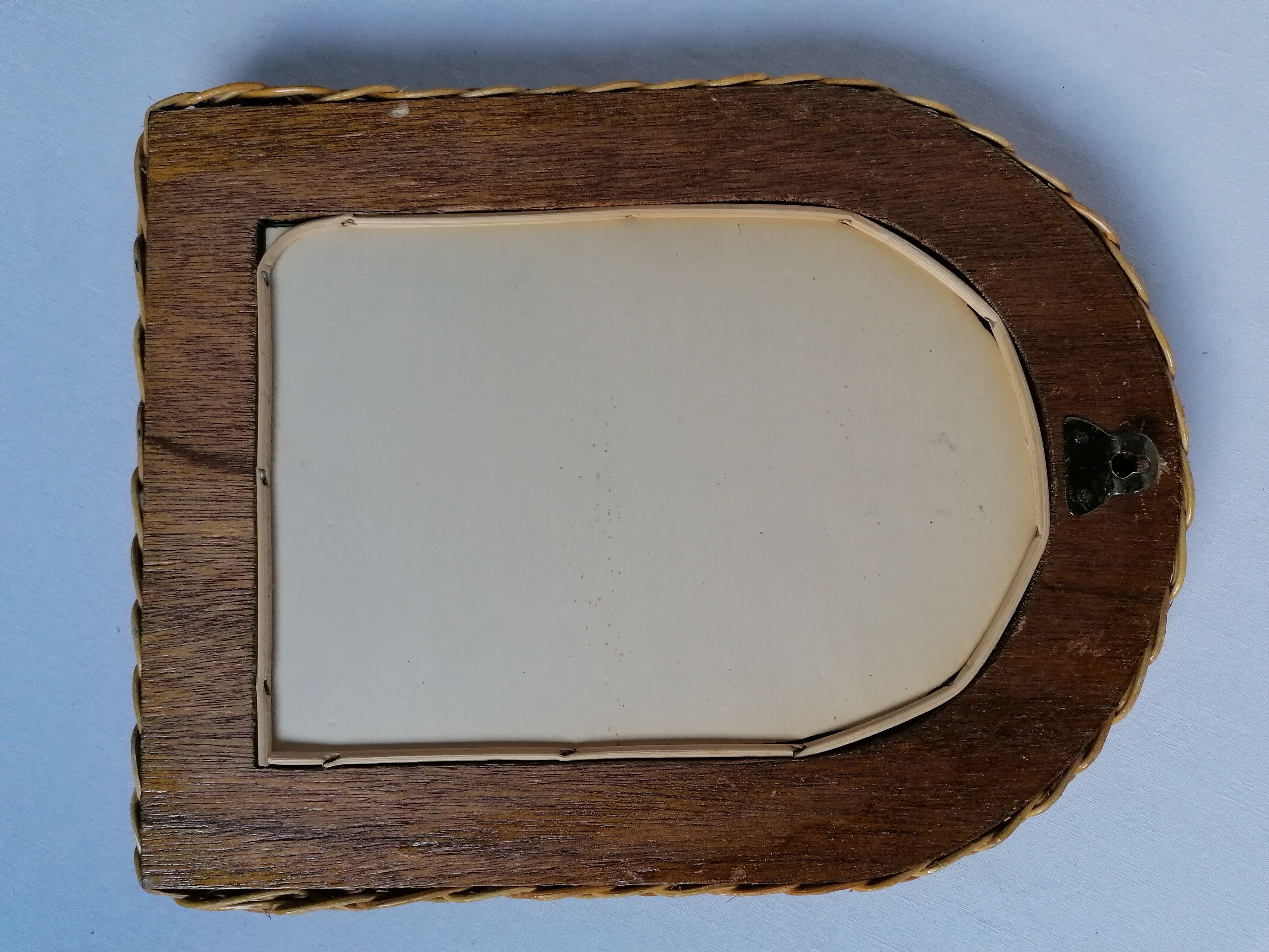 Rattan wicker mirror 22x29cm