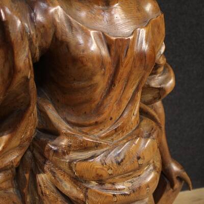 Great 17th-century wooden sculpture, Saint Catherine of Alexandria
