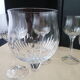 Set of 6 glasses of rosé or red wine in crystalline