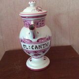 Pharmacy pot or chevrette in earthenware from Clamecy