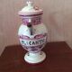 Pharmacy pot or chevrette in earthenware from Clamecy