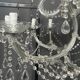 Pair of large Maria Theresa chandeliers. Crystal and glass.