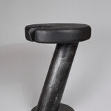 Solid wood sculptural side table, original contemporary design, logniture