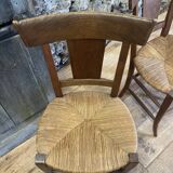 3 rustic chairs mulched solid wood Directoire