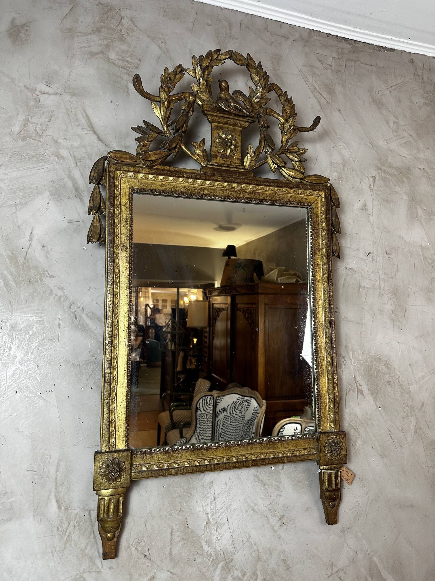 Miroir en bois Louis XVI