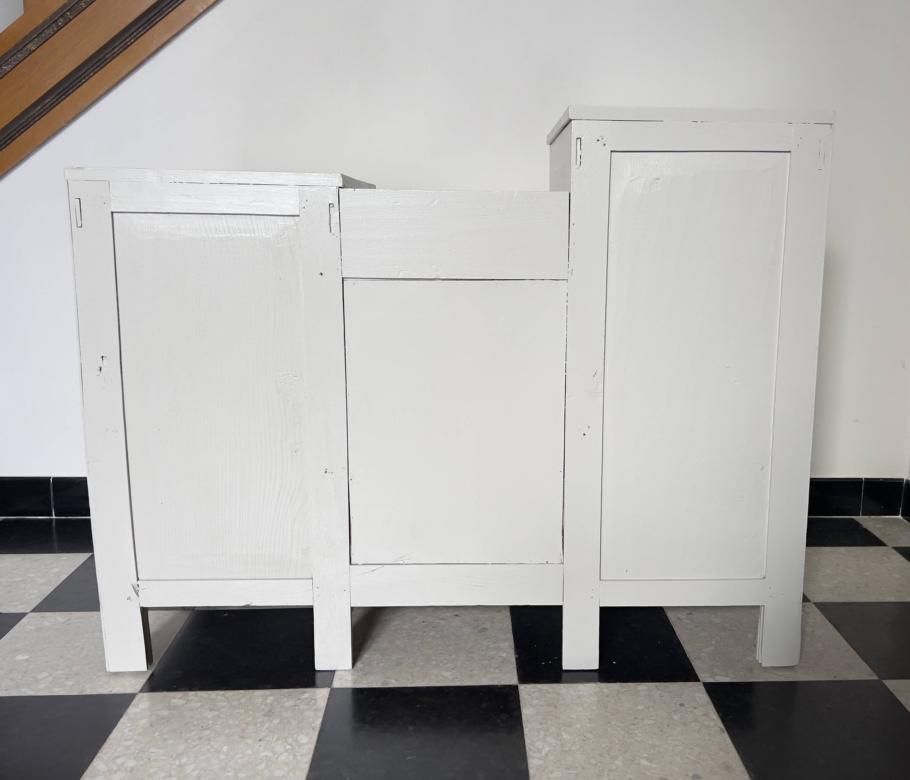Renovated art deco asymmetrical storage unit