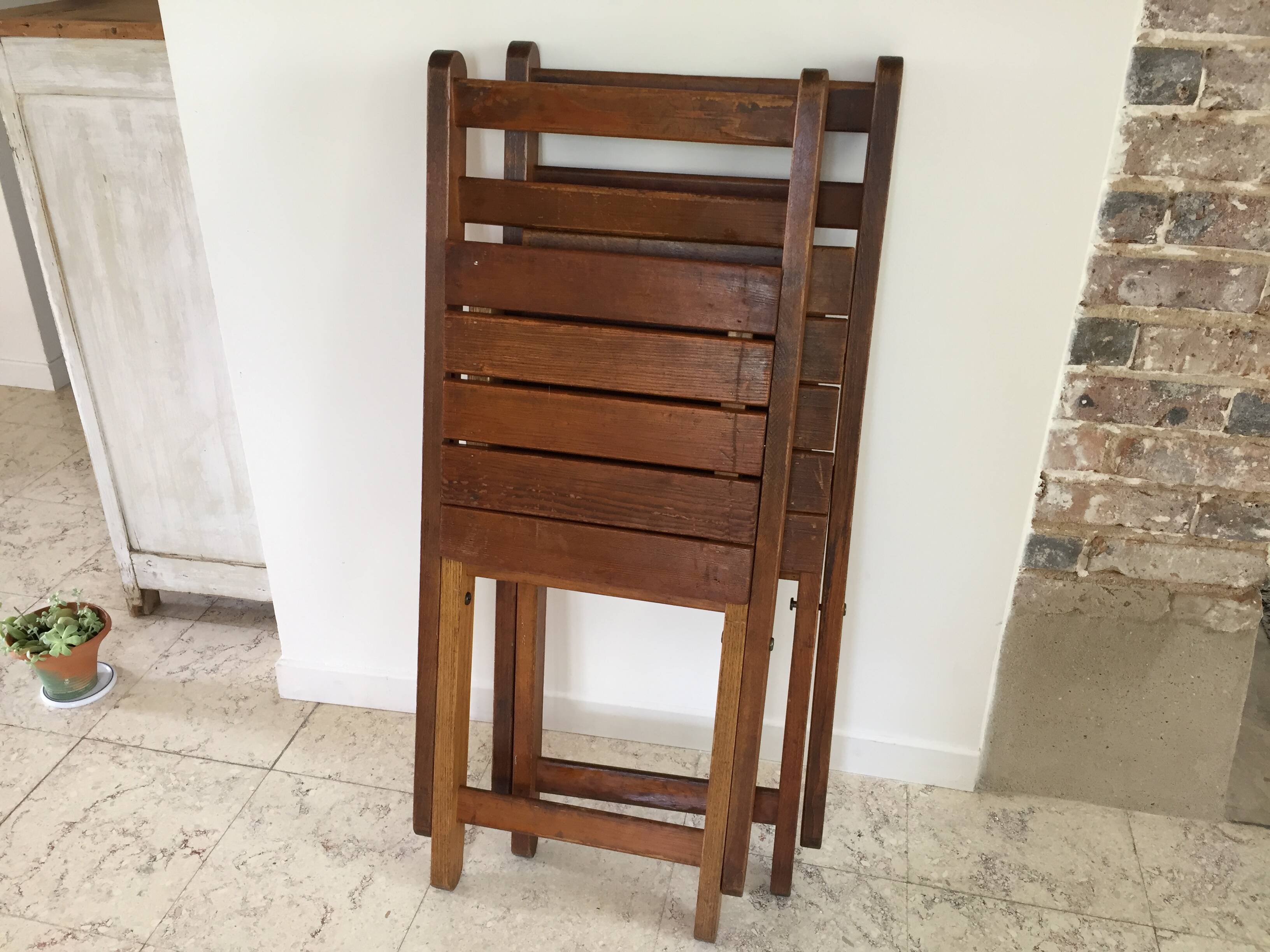 Folding chalet chairs "wood fire"