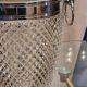Champagne bucket in molded crystal with diamond tips