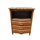 Small Louis XV bedside table in oak – niche and 3 drawers