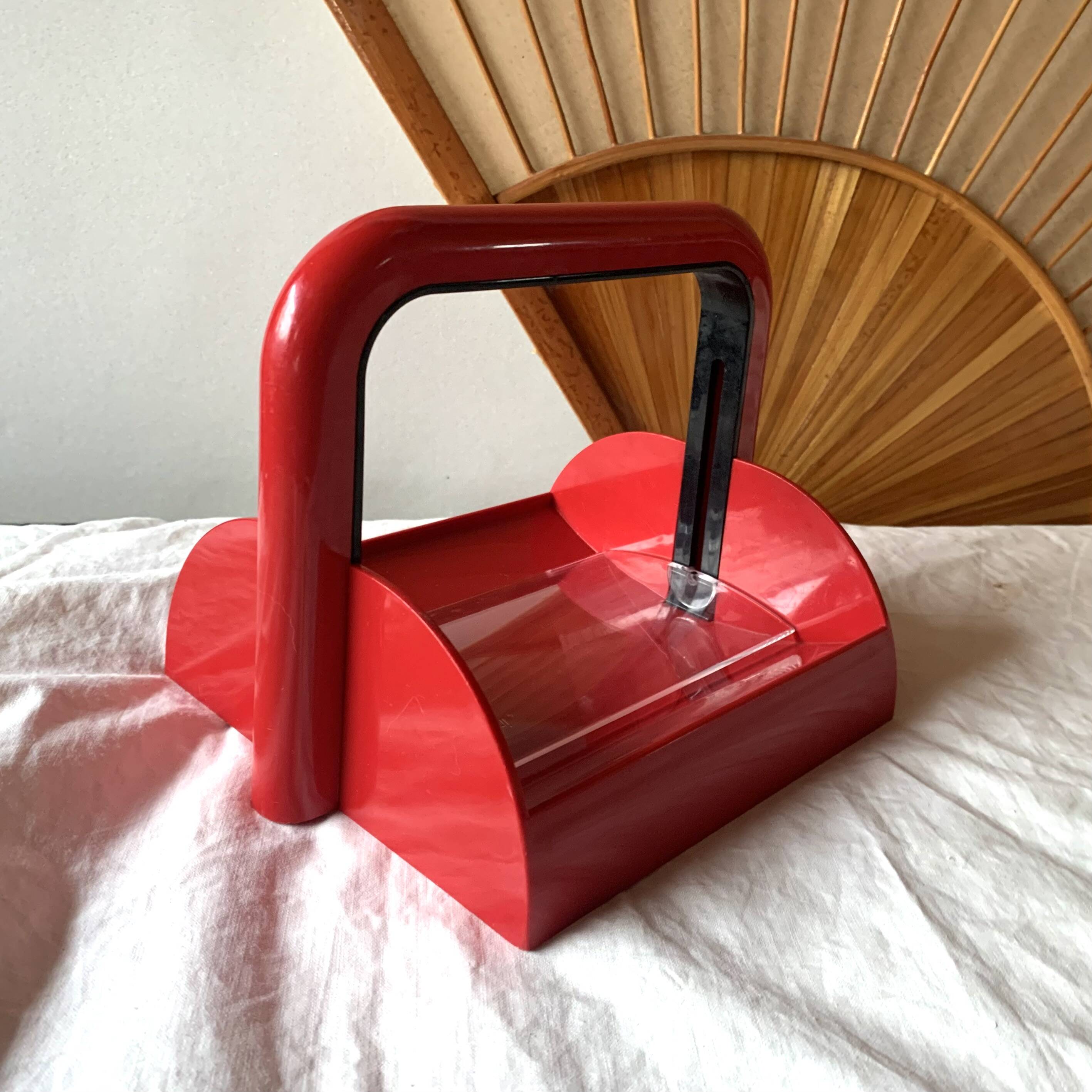 Vintage Guzzini napkin holder in plastic and plexiglass