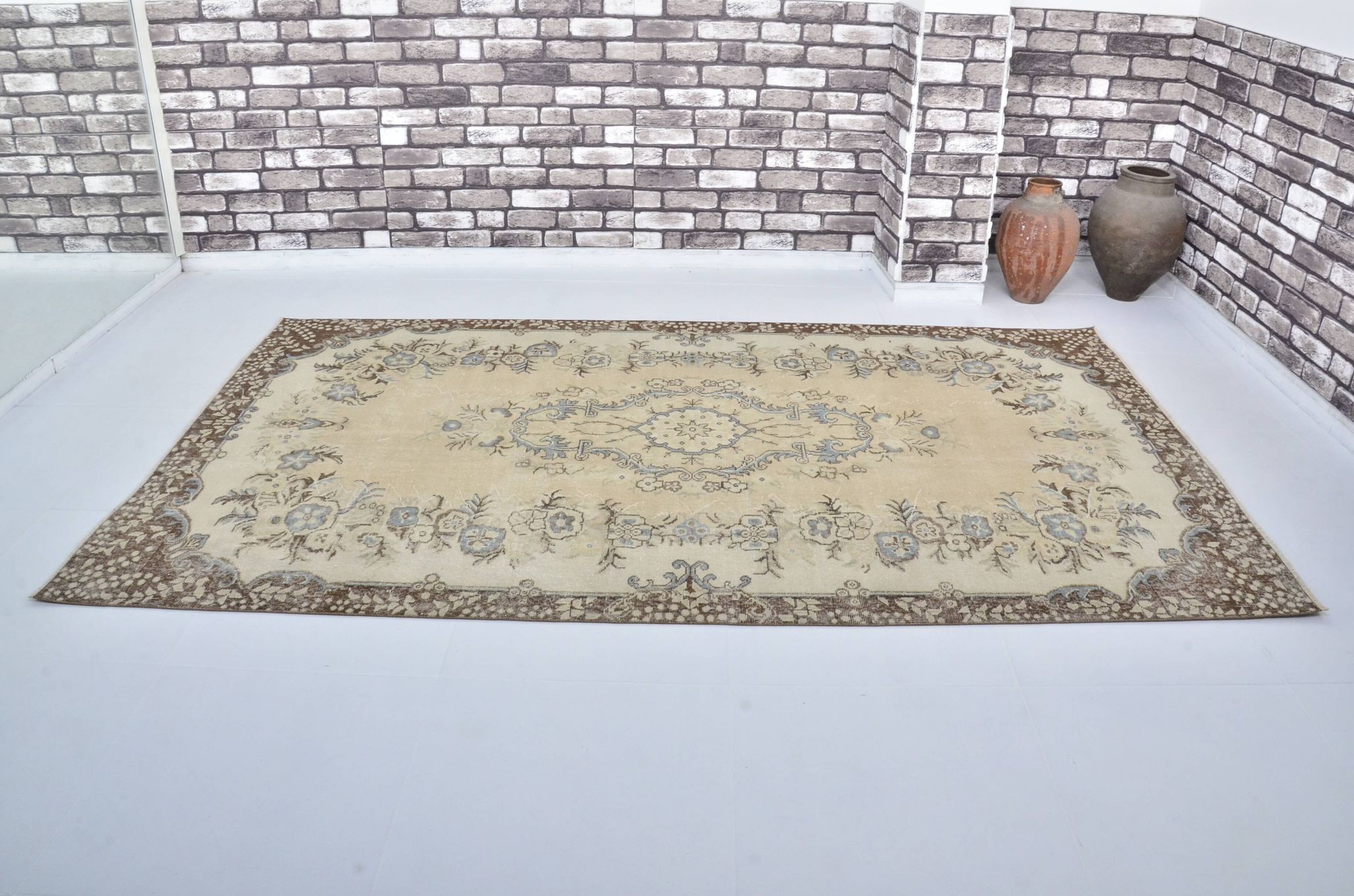 Oushak Turkish Vintage Rug sku 3266