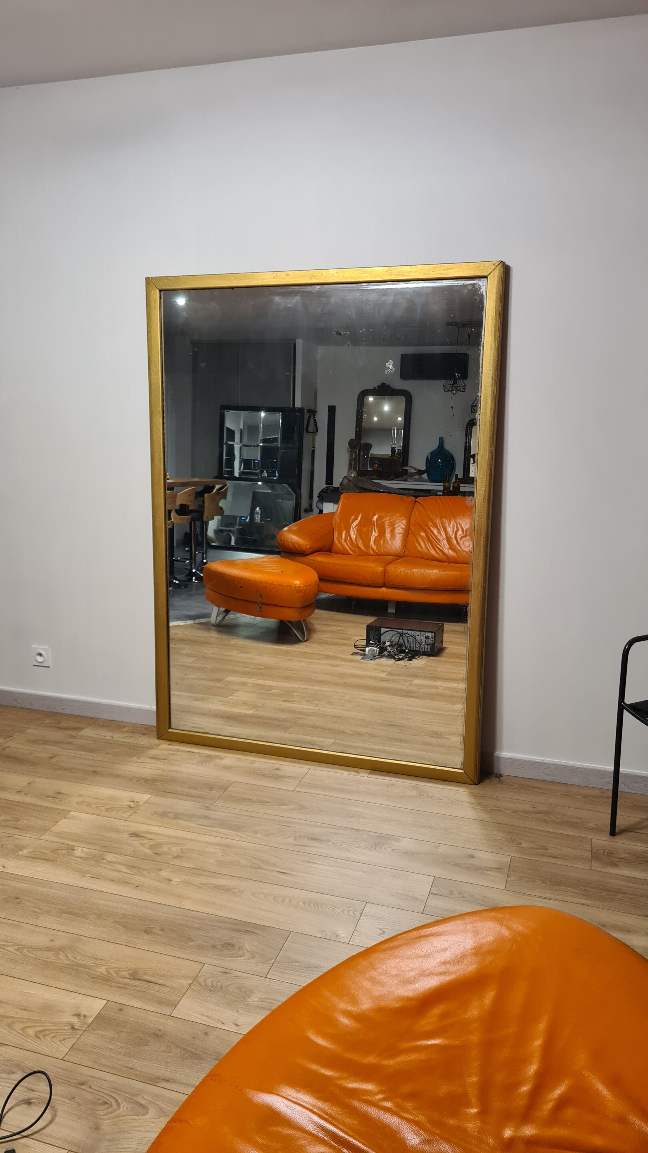 Miroir XIXème doré 182 x 132 cm