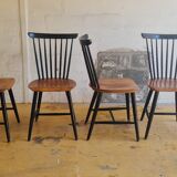 Set of 4 danish chairs mid century by Ilmari Tapiovaraa