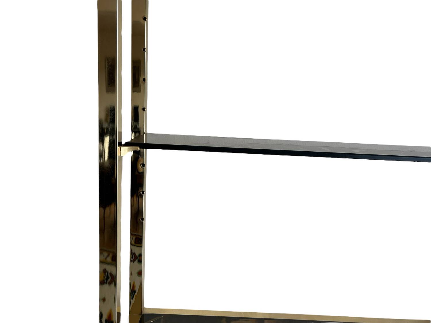 Brass and smoked glass shelf 1970s