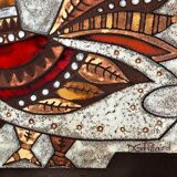 Decorative plate of max and dominique picard, vallauris - 1960