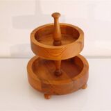 Plateau vintage scandinave en bois 1960