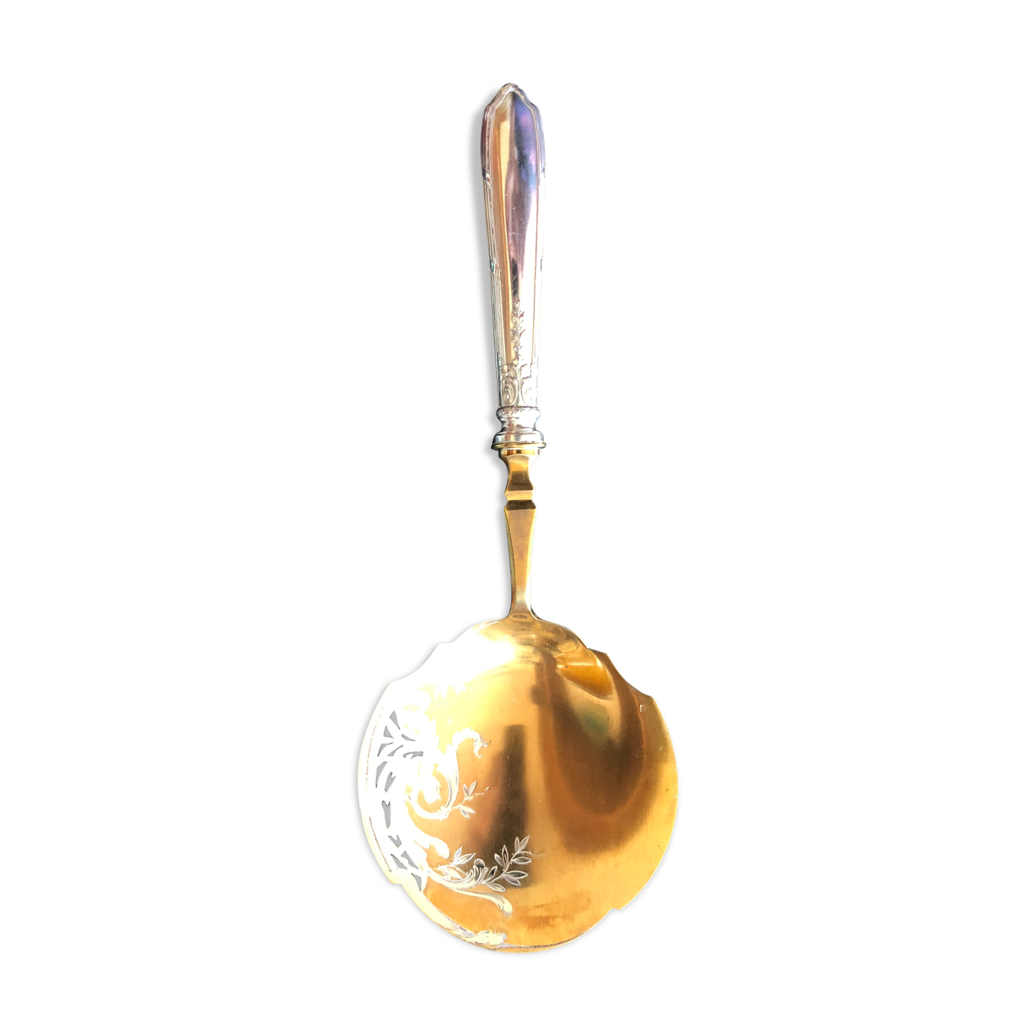 Old spoon silver metal