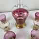 Vintage liqueur carafe and matching glasses Made in Italy