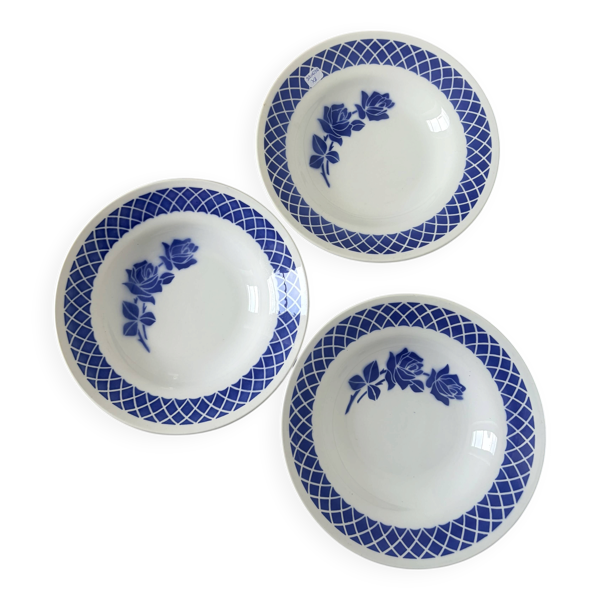 3 assiettes creuses vintage