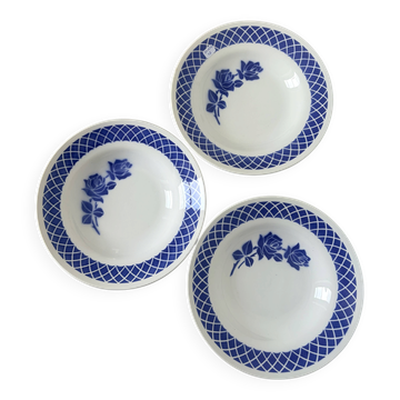 3 assiettes creuses vintage