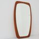 Large Scandinavian teak free-form mirror 1960