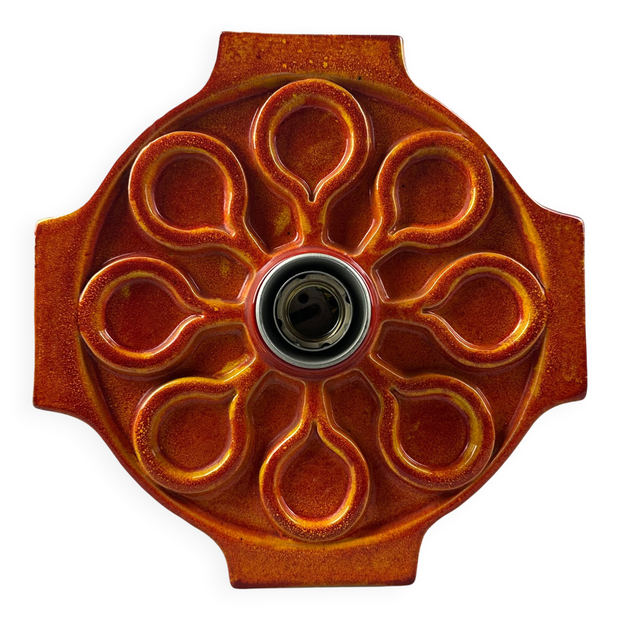 1960s/1970s Ceramic Wall Sconce, Mid-Century Space Age Design