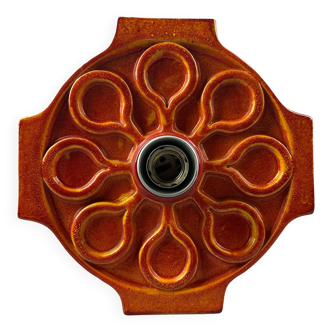 1960s/1970s Ceramic Wall Sconce, Mid-Century Space Age Design