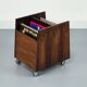 Chariot pour disques vinyles ou magazines du milieu du siècle par Bruksbo
