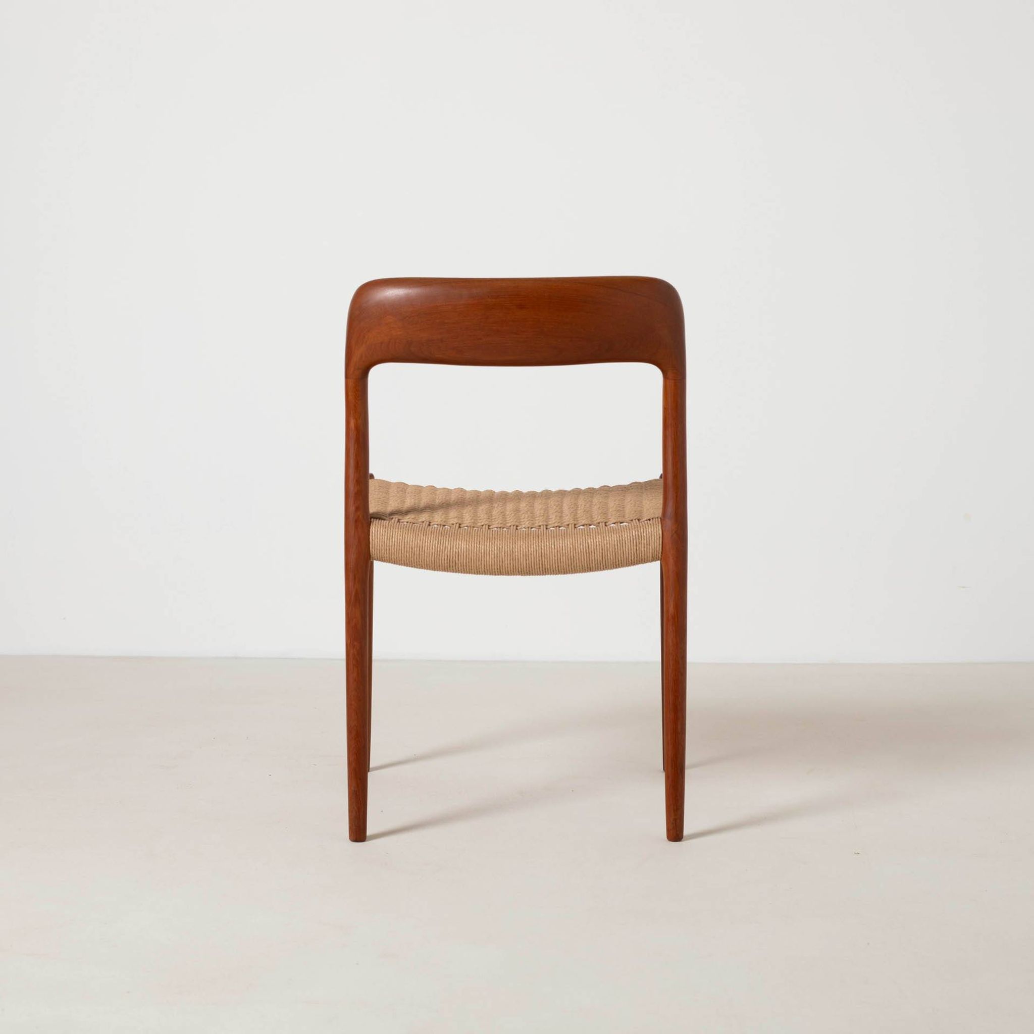 Set of 4 teak dining chairs by Niels Otto Moller, model 75, Denmark, 1960s.