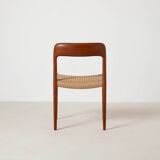 Set of 4 Niels Otto Moller teak dining chairs, model 75, Denmark, 1960s