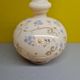 Antiquer Victorian painted beige Opaline vase Czechoslovakia,  from around 1900.