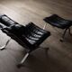 Fauteuil lounge Arne Norell Ari avec repose-pieds Suède 1966