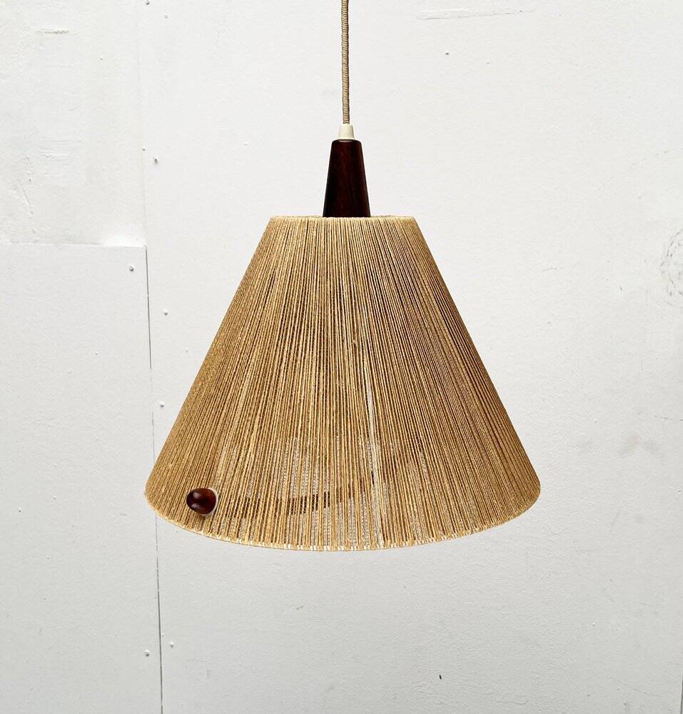 Teak pendant lamp Type 324 from the mid-century by Temde, 1960s.