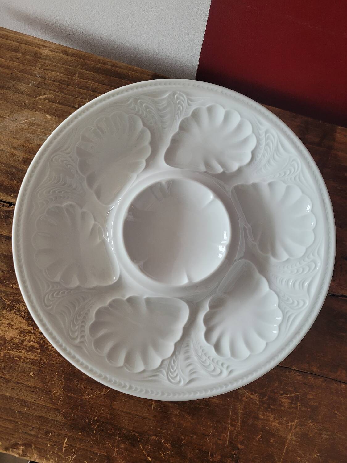 6 Limoges oyster plates