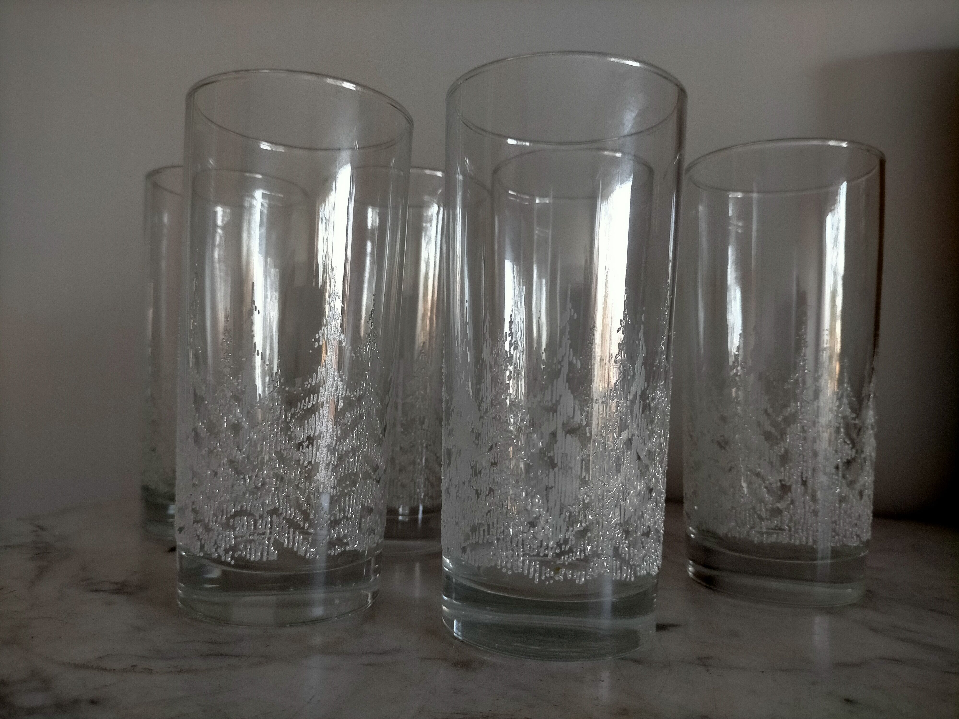 Lot de six verre à eau