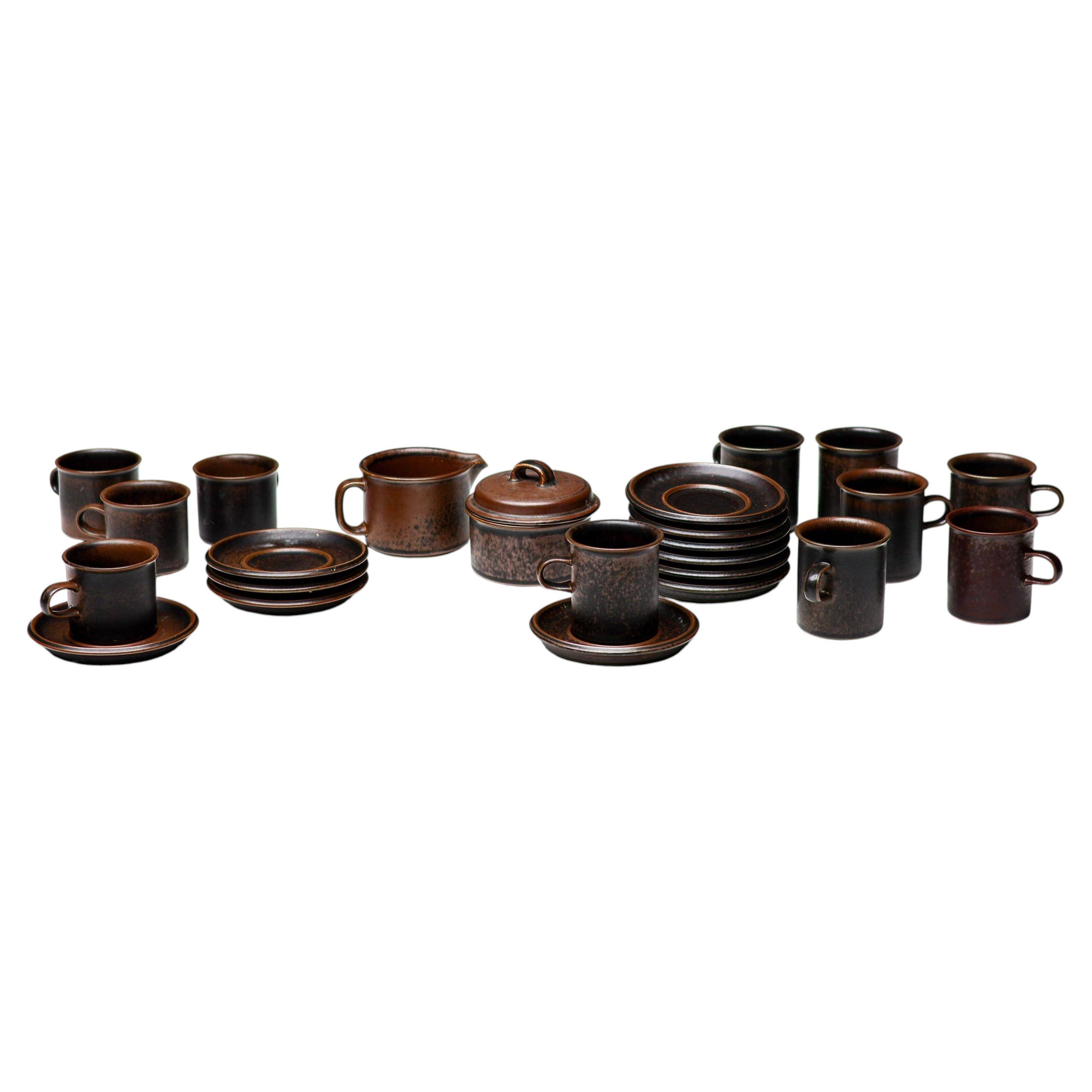 Set Arabia Ruska 24 pieces - 1970 Finnish Earth & Fire