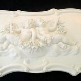 pediment angels in staff (reinforced plaster) 69x37cm