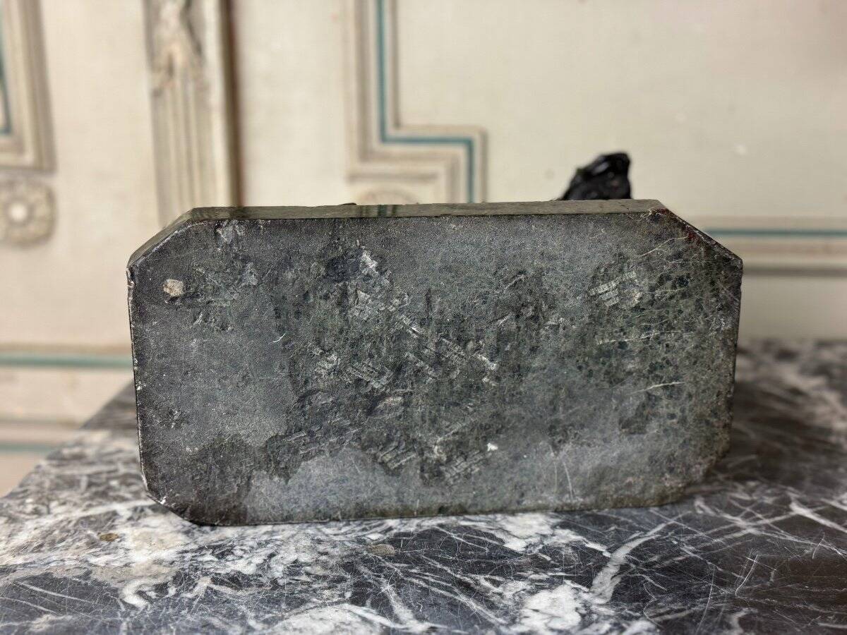 The Porcelino after Pietro Tacca, sculpture in green serpentine marble, Italy 19th century.