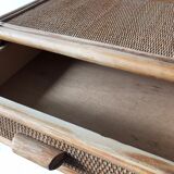 Vintage rattan bedside
