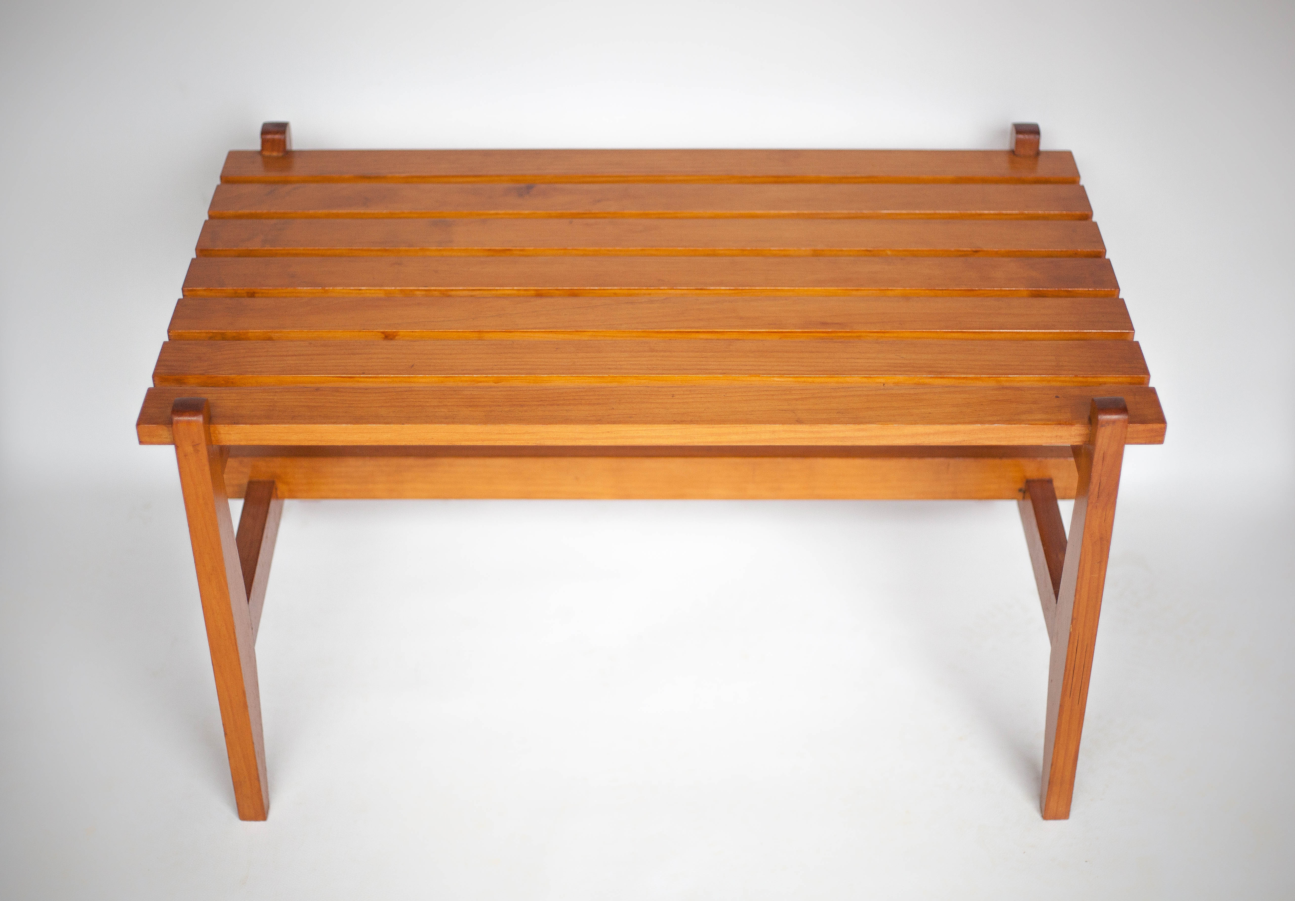 Table basse bois bois à lattes, décoration intérieur
