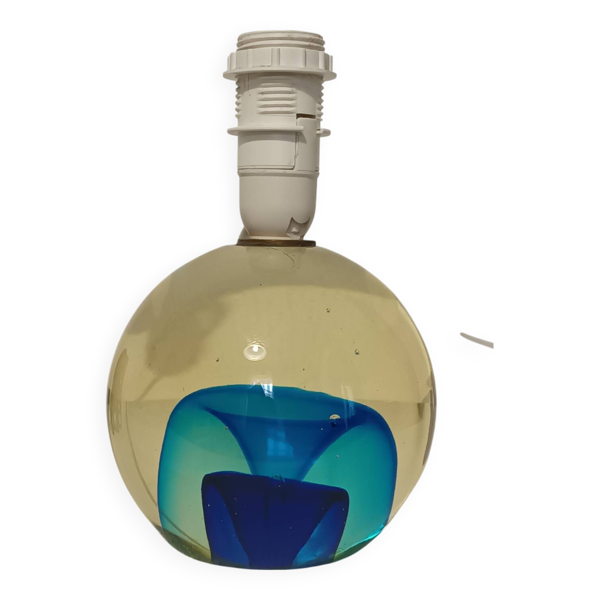 Pied de lampe boule Murano vintage
