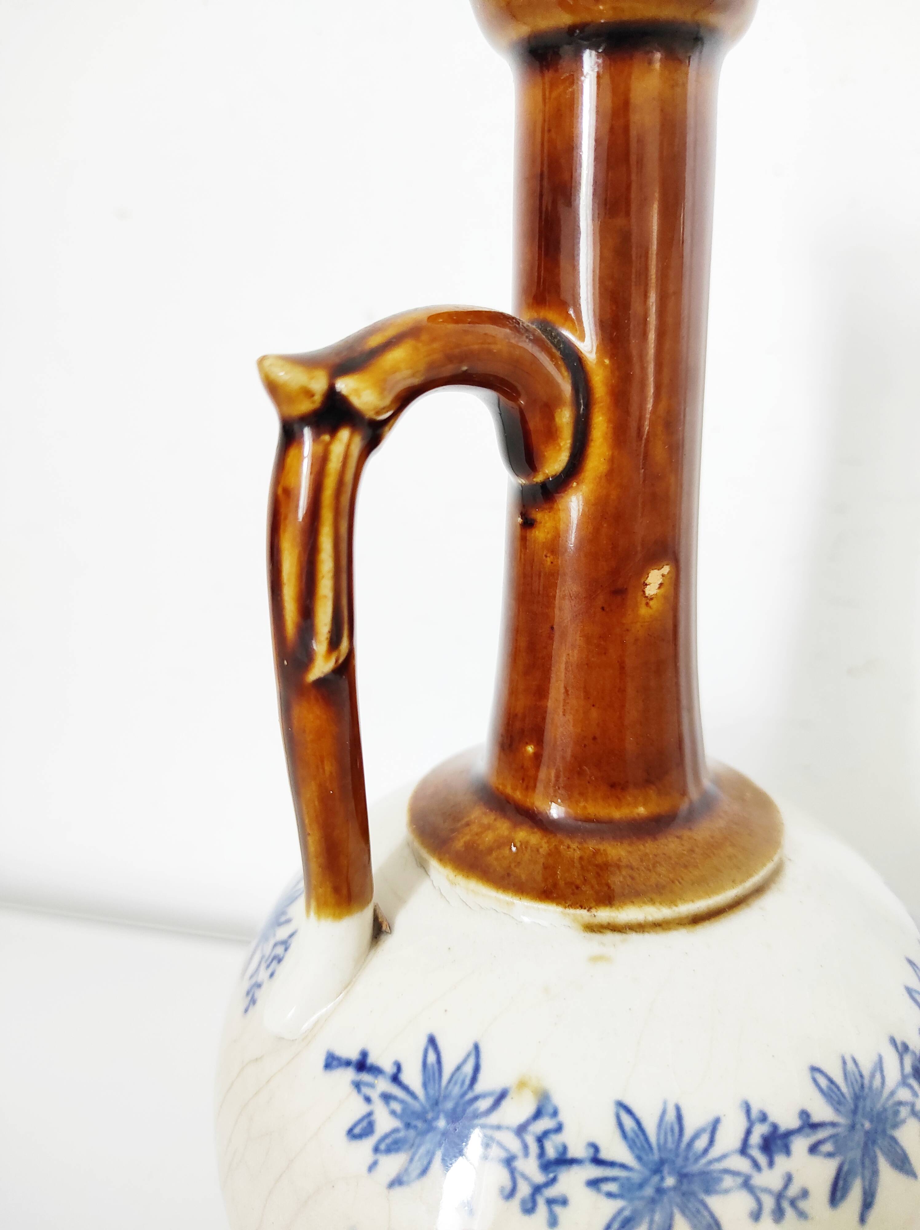 Vase, cruche Saint Uze en faïence "terre d'acier"